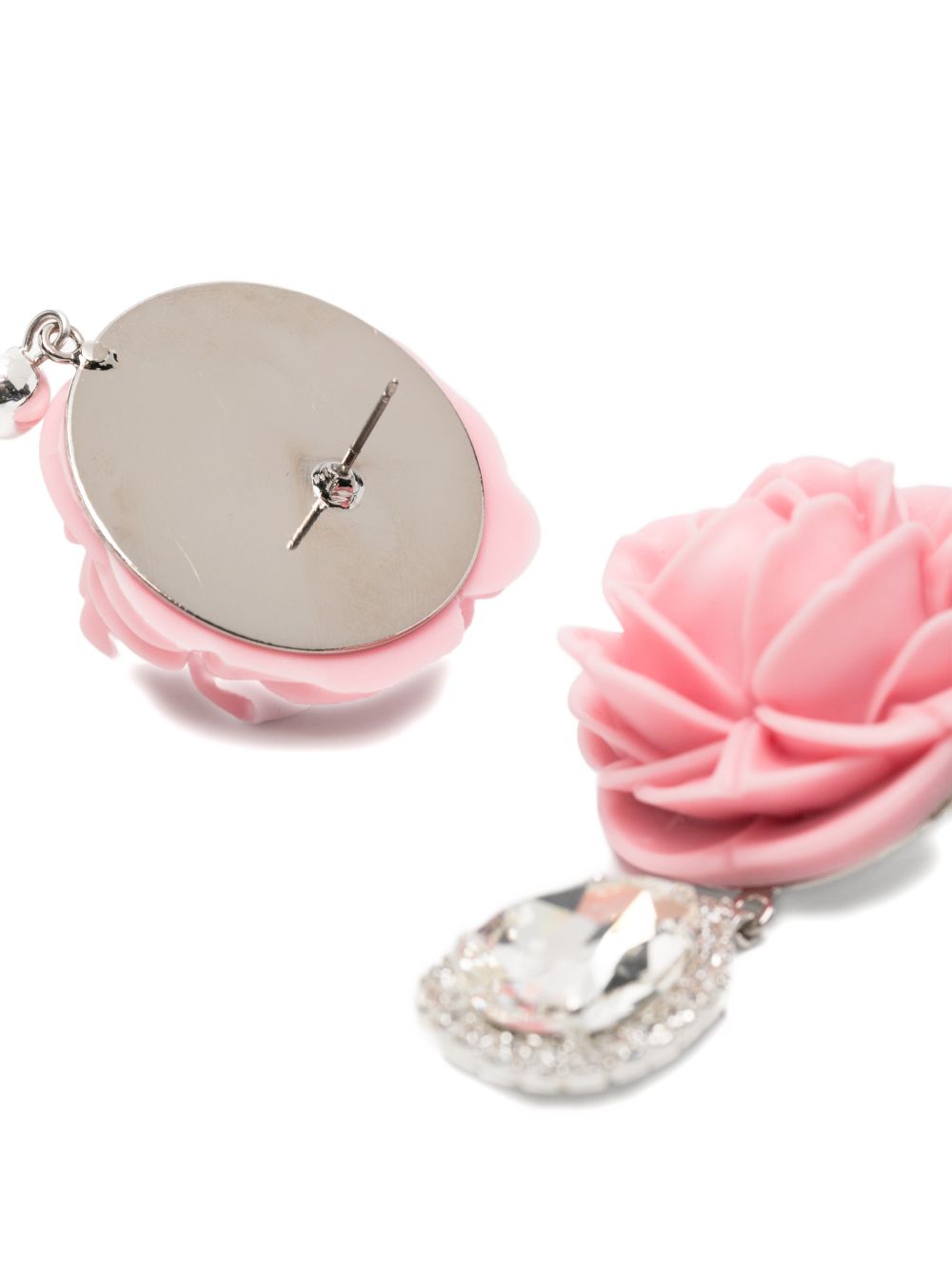 Orecchini con dettagli floreali con cristalli in rosa Magda butrym - donna 