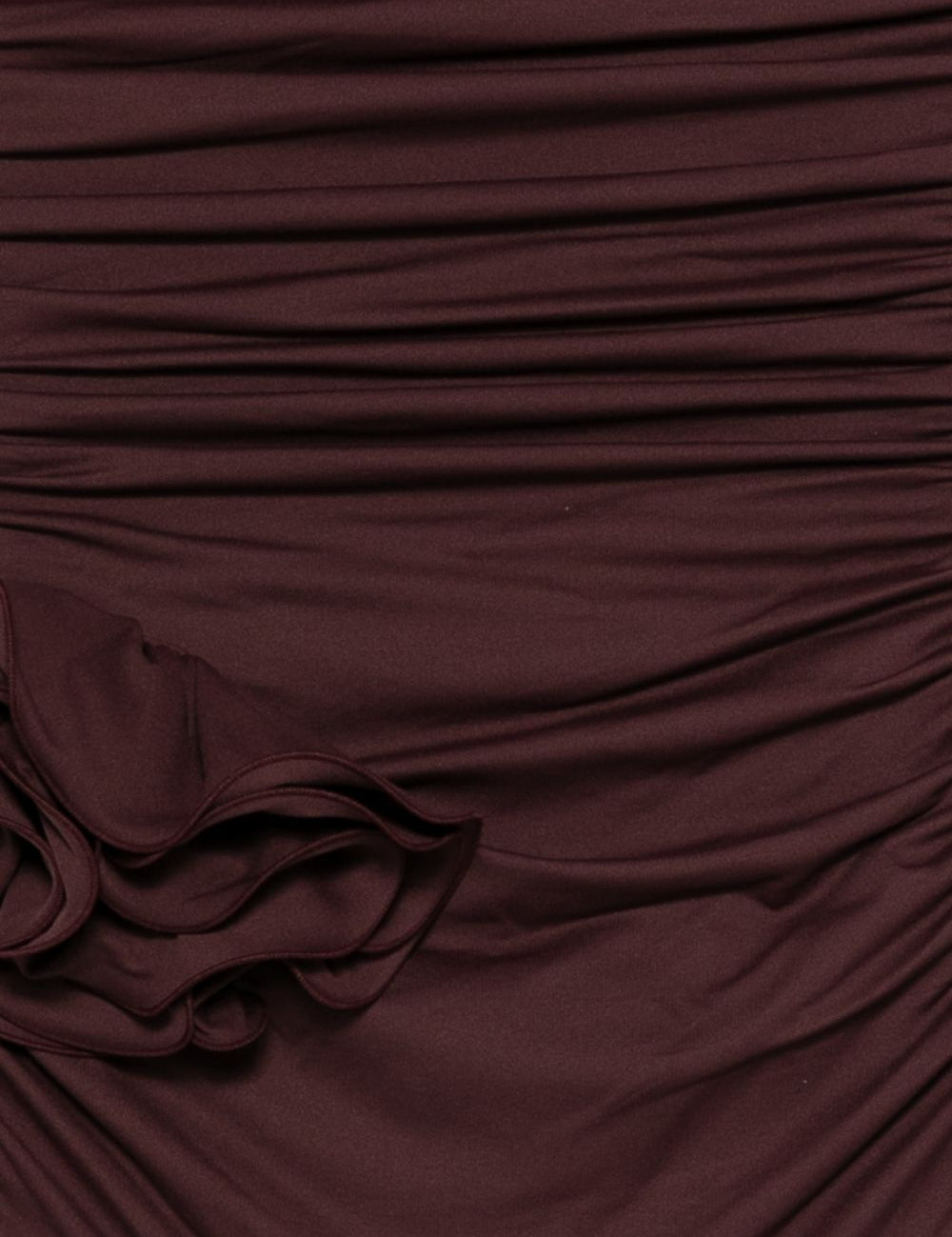 Costume da bagno con dettagli floreali ruches in bordeaux Magda butrym - donna 