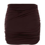 Minigonna con ruches in bordeaux Magda butrym - donna 