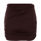 Minigonna con ruches in bordeaux Magda butrym - donna 