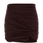 Minigonna con ruches in bordeaux Magda butrym - donna 