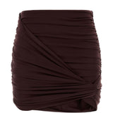 Minigonna con ruches in bordeaux Magda butrym - donna 