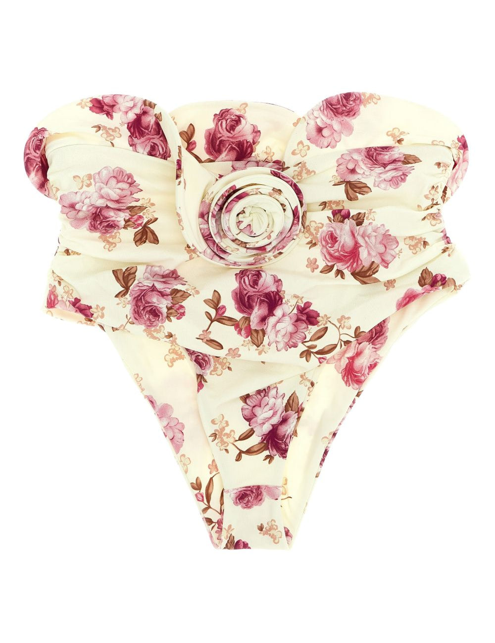 Slip bikini con stampa a fiori in beige e rosa Magda butrym - donna 