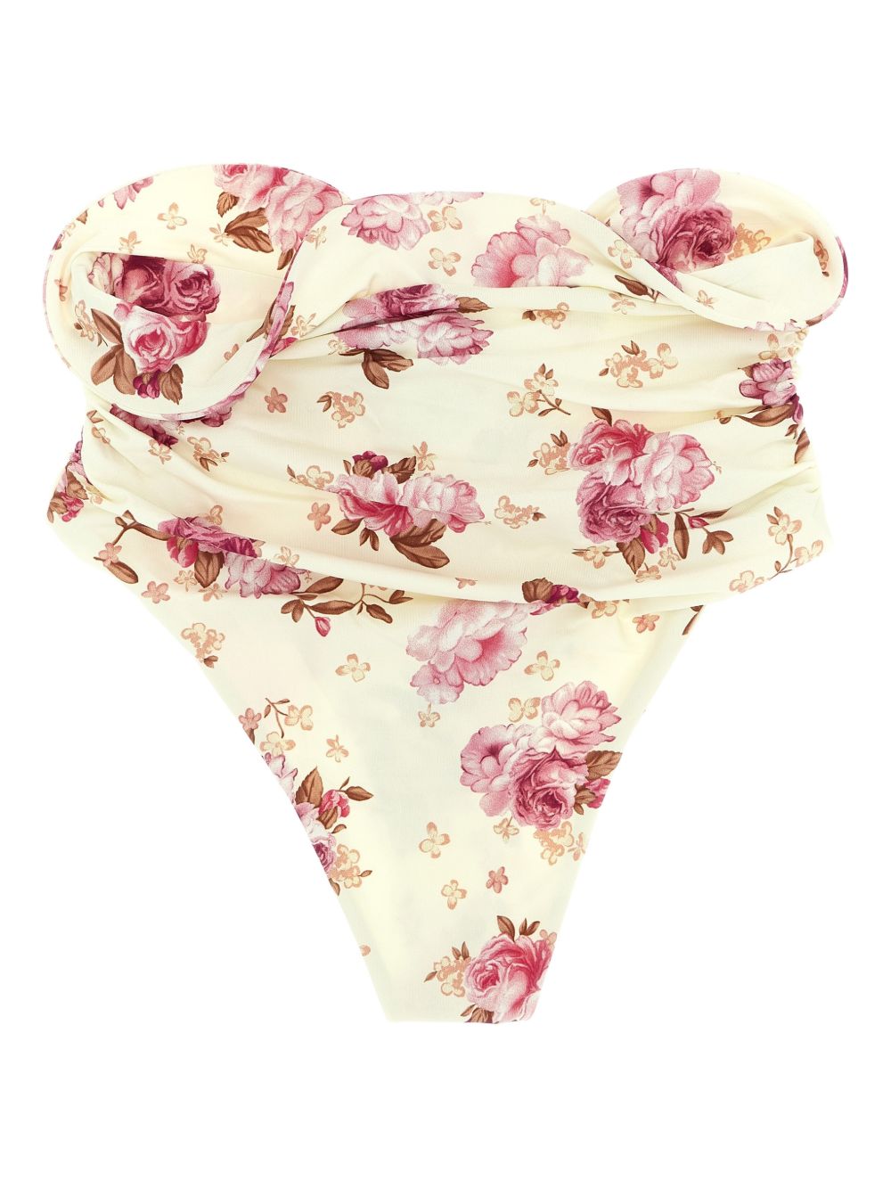 Slip bikini con stampa a fiori in beige e rosa Magda butrym - donna 