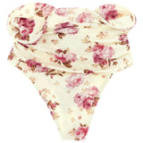 Slip bikini con stampa a fiori in beige e rosa Magda butrym - donna 