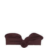 Top bikini con dettaglio a rosetta in bordeaux Magda butrym - donna 