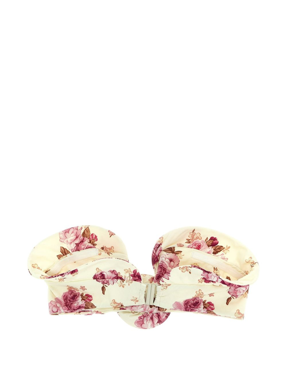 Top bikini con stampa floreale in bianco e rosa Magda butrym - donna 