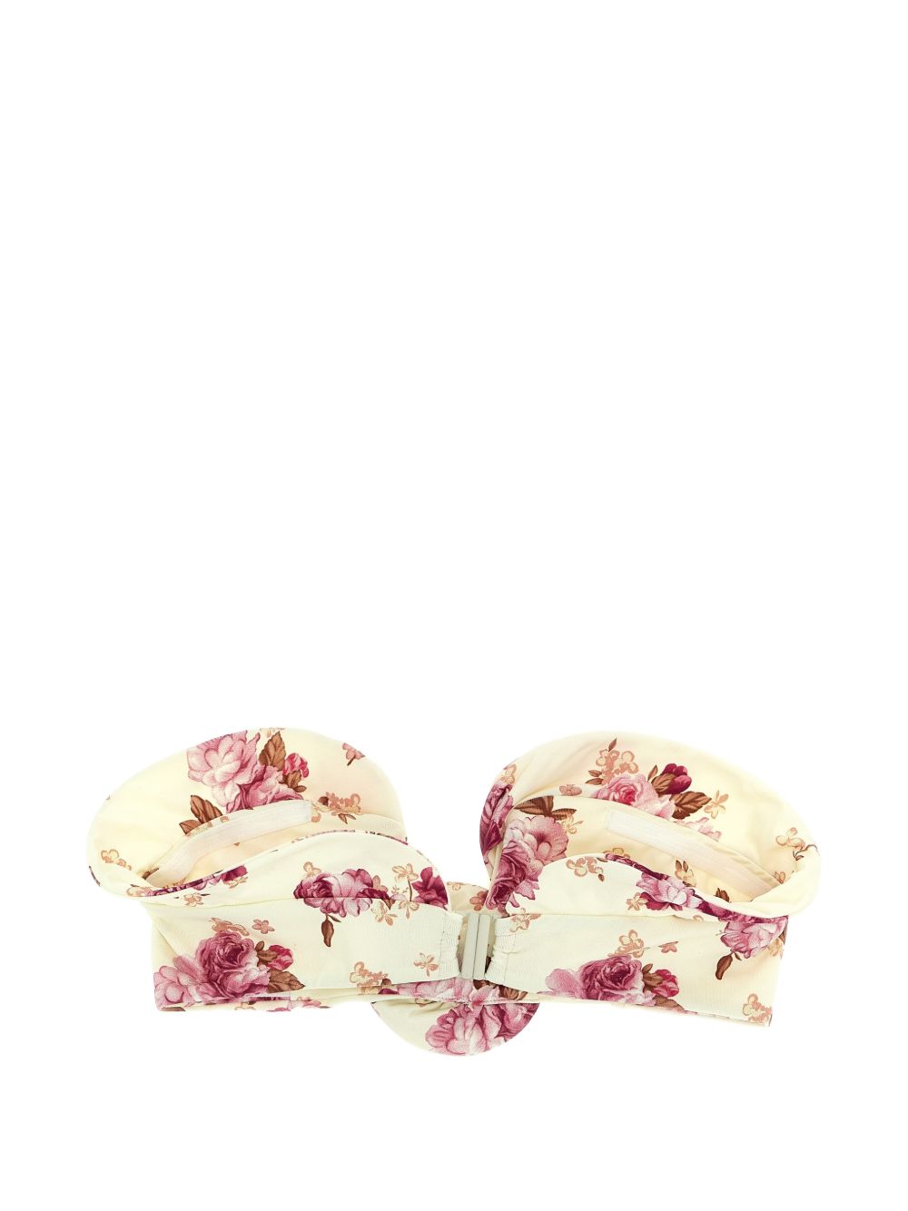 Top bikini con stampa floreale in bianco e rosa Magda butrym - donna 