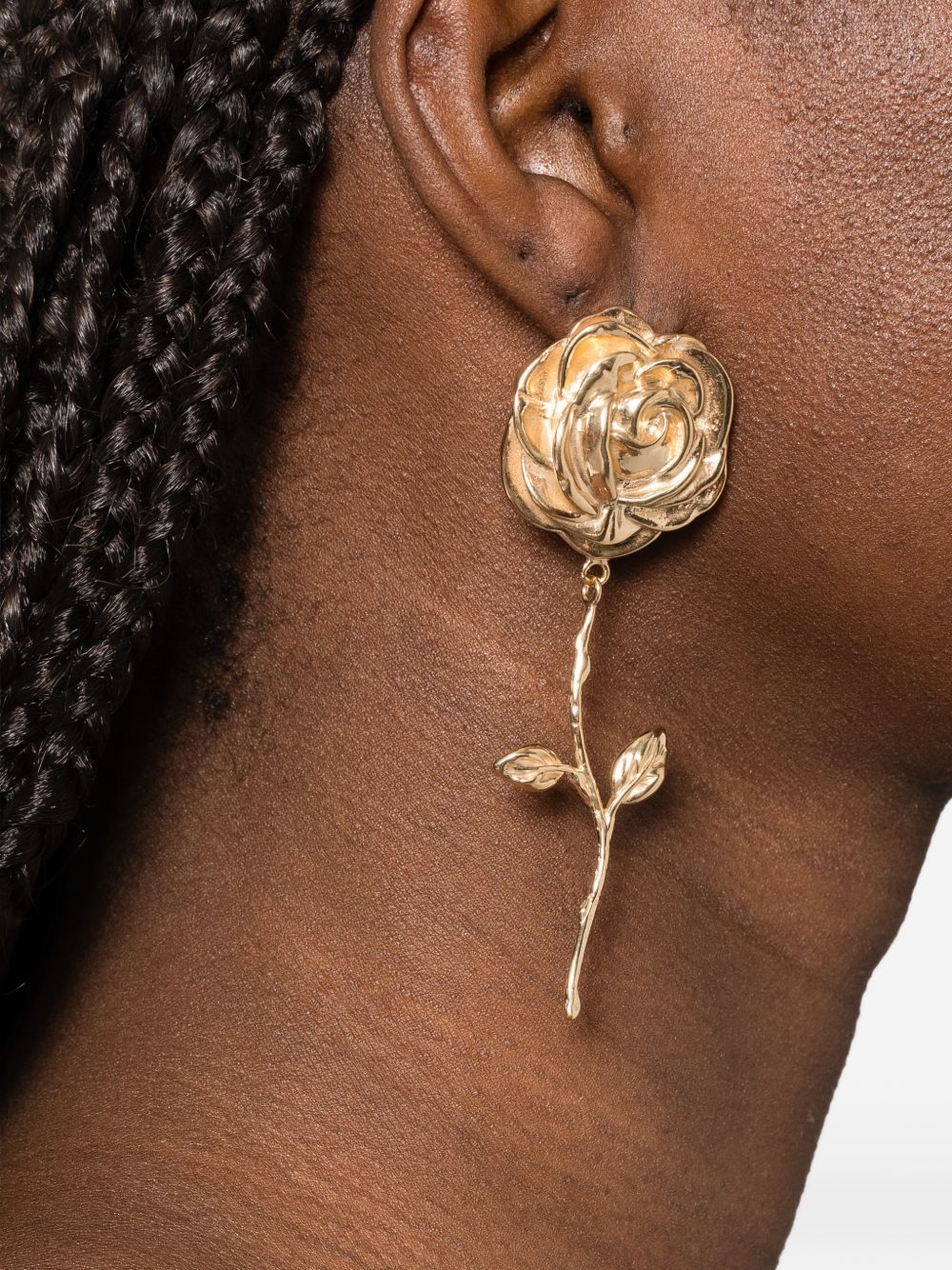 Orecchini con rosa in oro Magda butrym - donna 