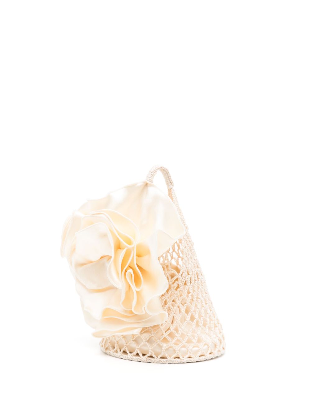 Borsa devana con applicazioni floreali in crema Magda butrym - donna 