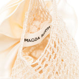 Borsa devana con applicazioni floreali in crema Magda butrym - donna 
