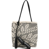 Borsa a mano julia all'uncinetto in nero e crema Magda butrym - donna 