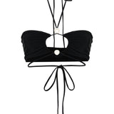 Top bikini in nero Magda butrym - donna 