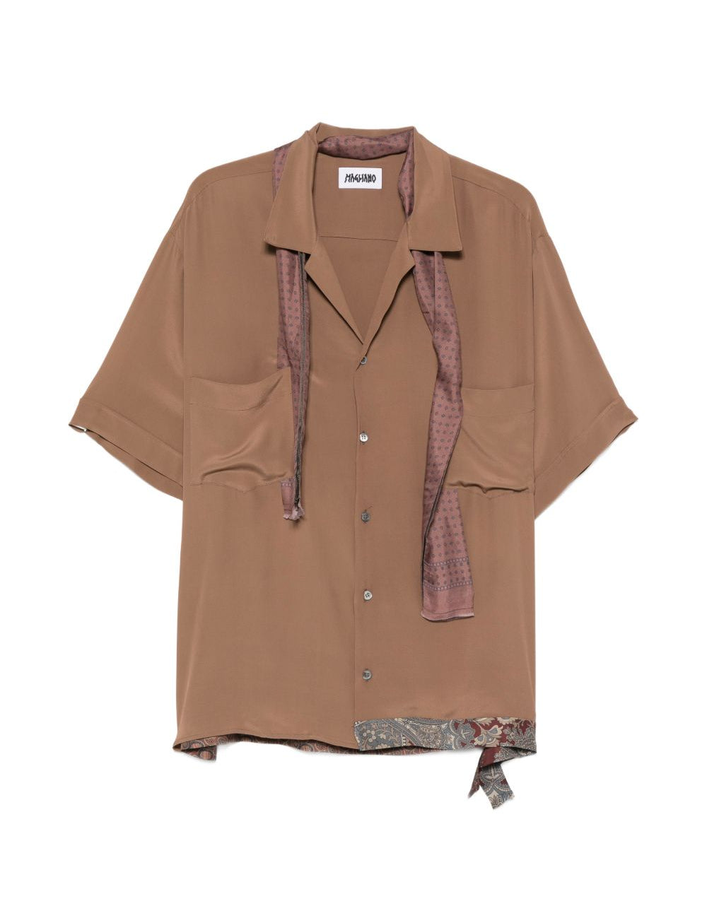 Camicia a maniche corte Pasolini in marrone Magliano  - uomo 