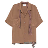 Camicia a maniche corte Pasolini in marrone Magliano  - uomo 