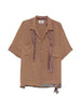 Camicia a maniche corte Pasolini in marrone Magliano  - uomo