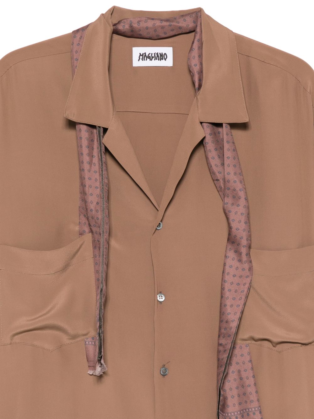 Camicia a maniche corte Pasolini in marrone Magliano  - uomo 