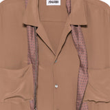Camicia a maniche corte Pasolini in marrone Magliano  - uomo 