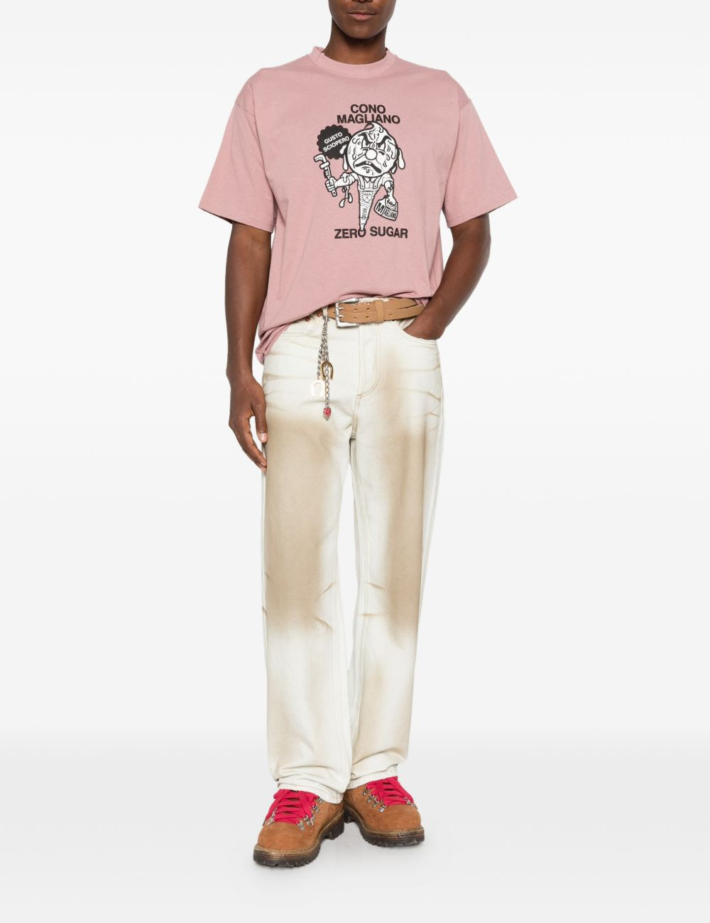 T-shirt con stampa in rosa Magliano  - uomo 