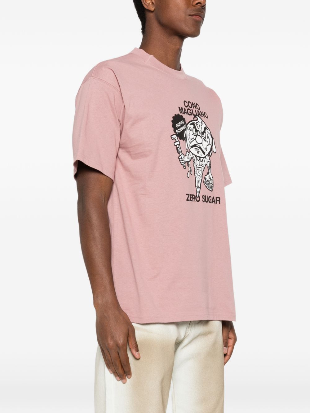 T-shirt con stampa in rosa Magliano  - uomo 