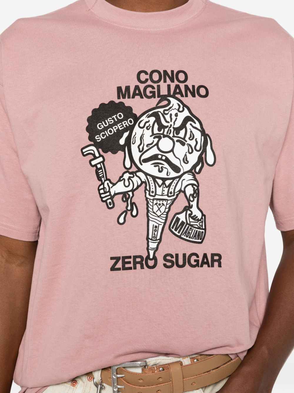 T-shirt con stampa in rosa Magliano  - uomo 