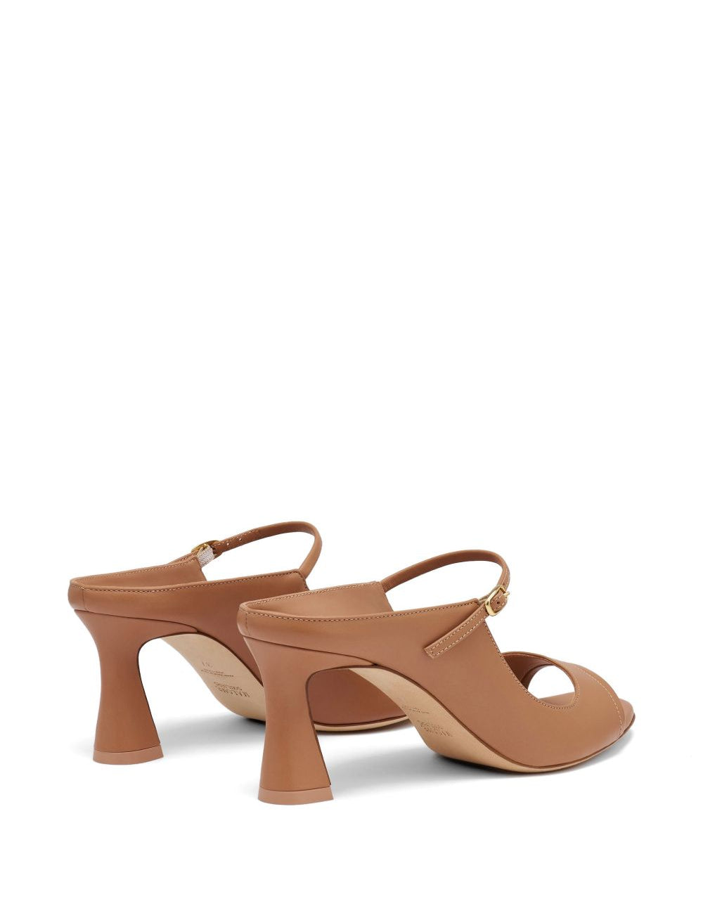 Mules Rania 70 in pelle rosa cipria 