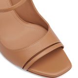 Mules Rania 70 in pelle rosa cipria 