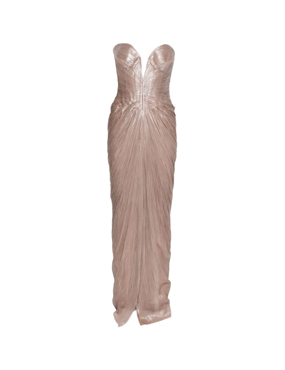 Abito lungo drappeggiato alessandra in oro Maria lucia hohan - donna 