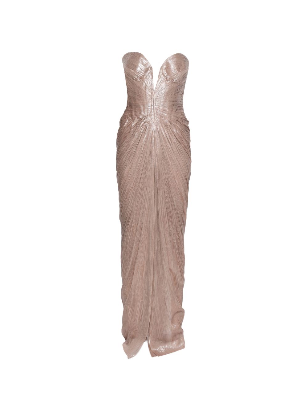 Abito lungo drappeggiato alessandra in oro Maria lucia hohan - donna 