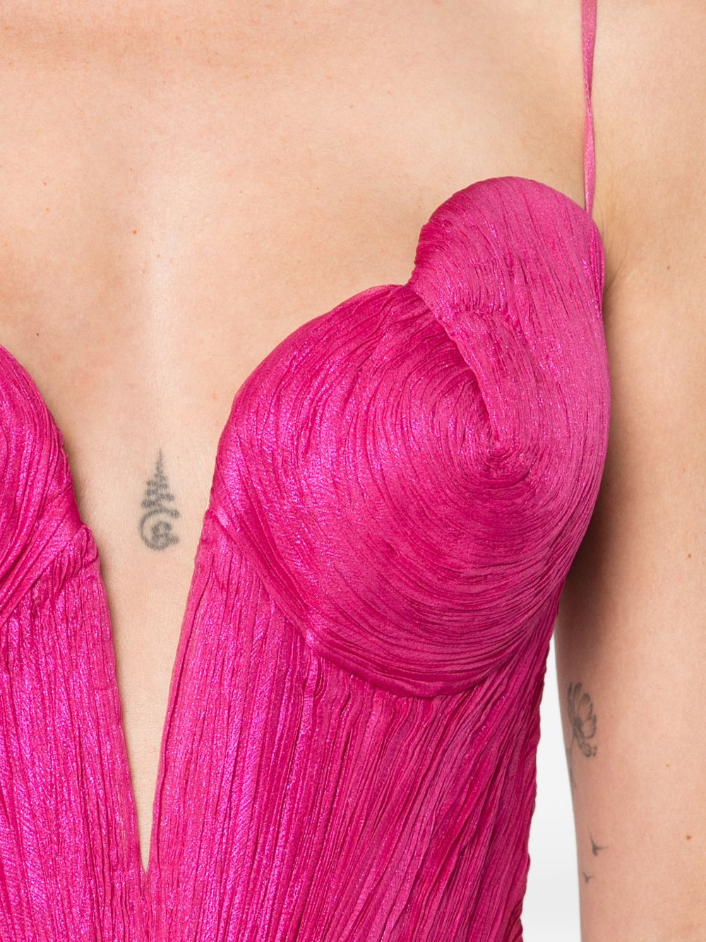 Abito cecilia con scollo a cuore in rosa Maria lucia hohan - donna 