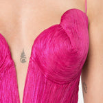 Abito cecilia con scollo a cuore in rosa Maria lucia hohan - donna 