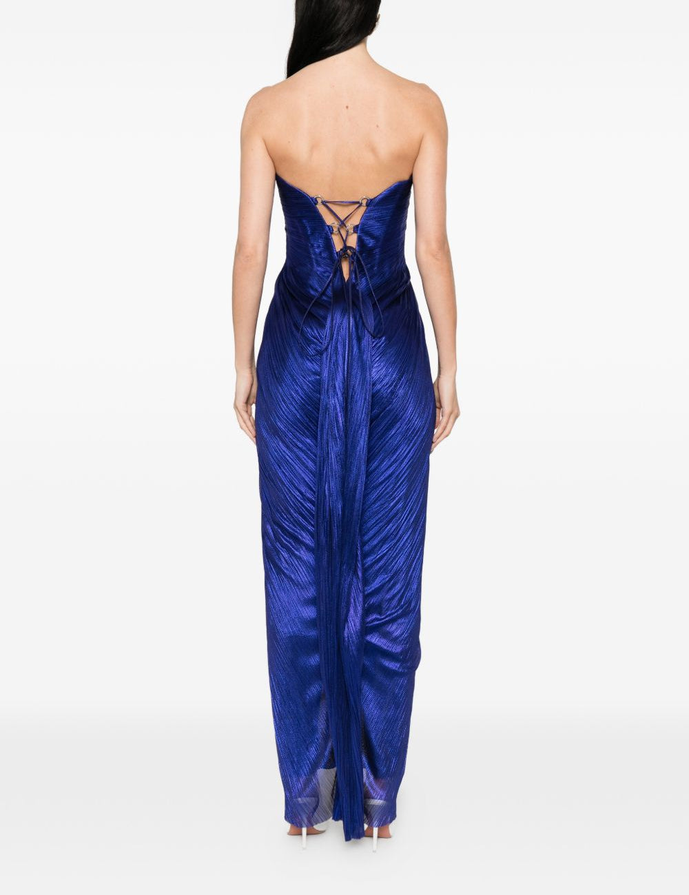 Abito maxi con cut-out stephanie in blu Maria lucia hohan - donna 
