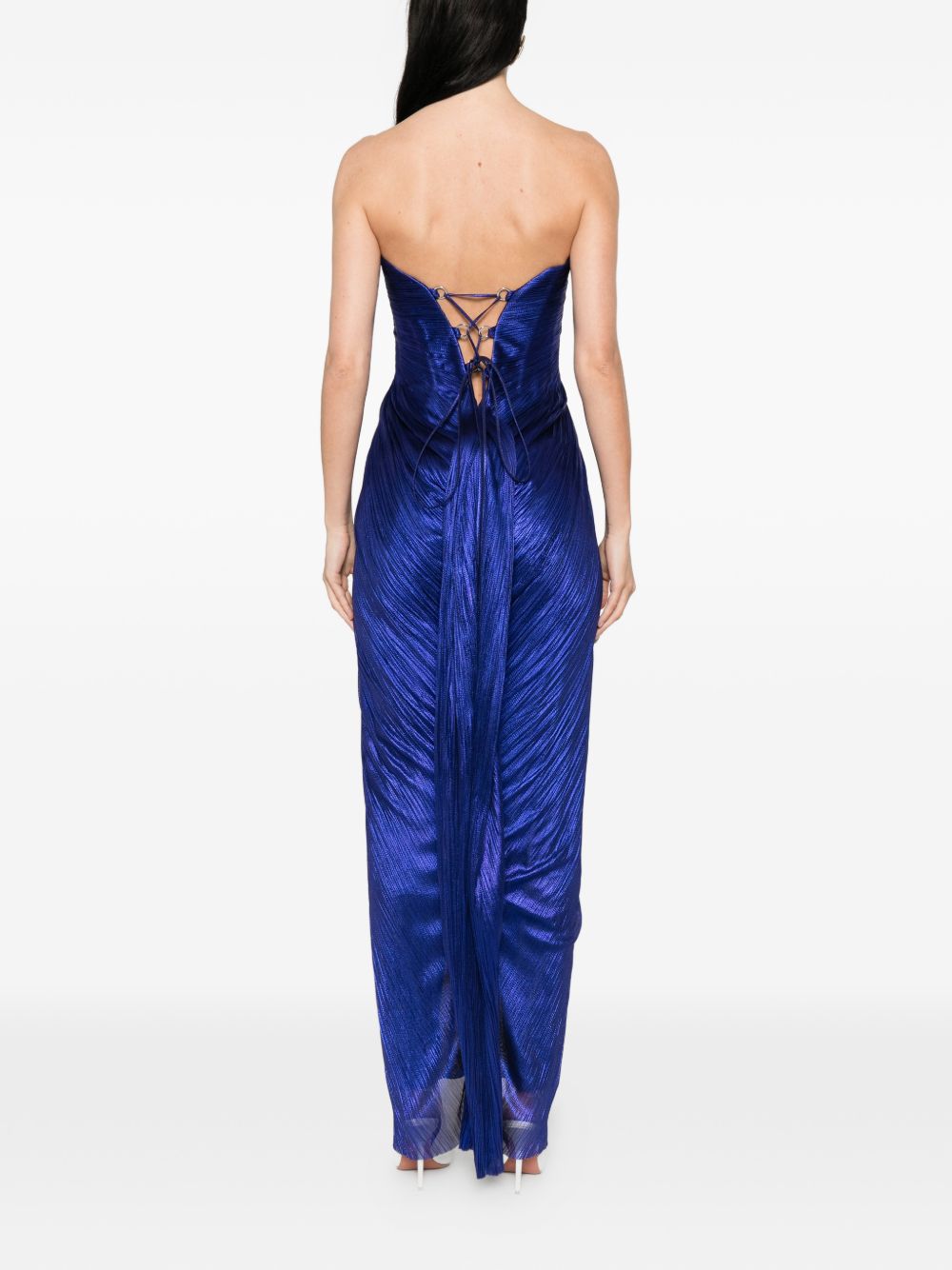Abito maxi con cut-out stephanie in blu Maria lucia hohan - donna 