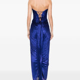 Abito maxi con cut-out stephanie in blu Maria lucia hohan - donna 