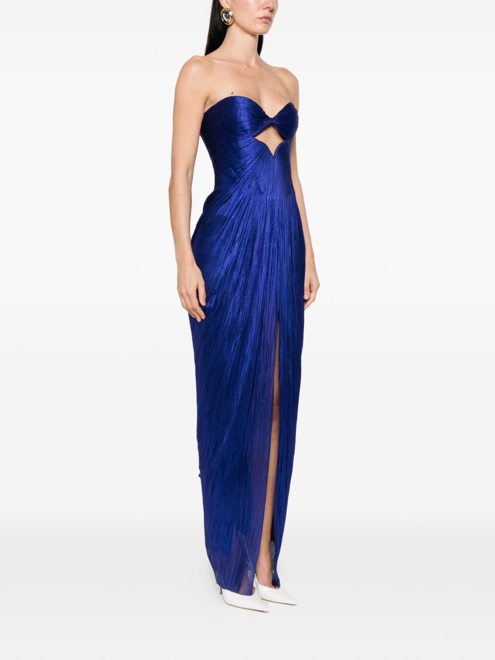 Abito maxi con cut-out stephanie in blu Maria lucia hohan - donna 
