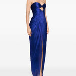 Abito maxi con cut-out stephanie in blu Maria lucia hohan - donna 
