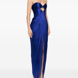 Abito maxi con cut-out stephanie in blu Maria lucia hohan - donna 
