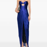 Abito maxi con cut-out stephanie in blu Maria lucia hohan - donna 