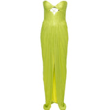 Abito maxi stephanie con cut-out in blu Maria lucia hohan - donna 