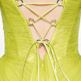 Abito maxi stephanie con cut-out in blu Maria lucia hohan - donna 