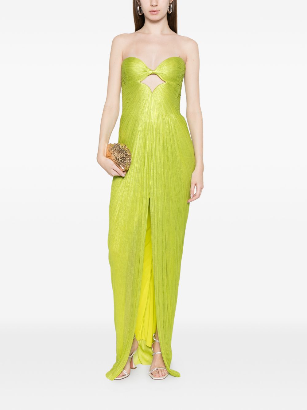 Abito maxi stephanie con cut-out in blu Maria lucia hohan - donna 