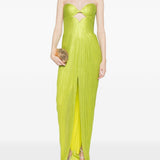 Abito maxi stephanie con cut-out in blu Maria lucia hohan - donna 