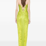 Abito maxi stephanie con cut-out in blu Maria lucia hohan - donna 