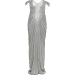 Abito maxi stephanie con cut-out in verde Maria lucia hohan - donna 
