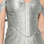 Abito maxi stephanie con cut-out in verde Maria lucia hohan - donna 