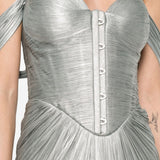 Abito maxi stephanie con cut-out in verde Maria lucia hohan - donna 