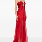 Abito lungo con dettaglio cut-out julietta in rosso Maria lucia hohan - donna 