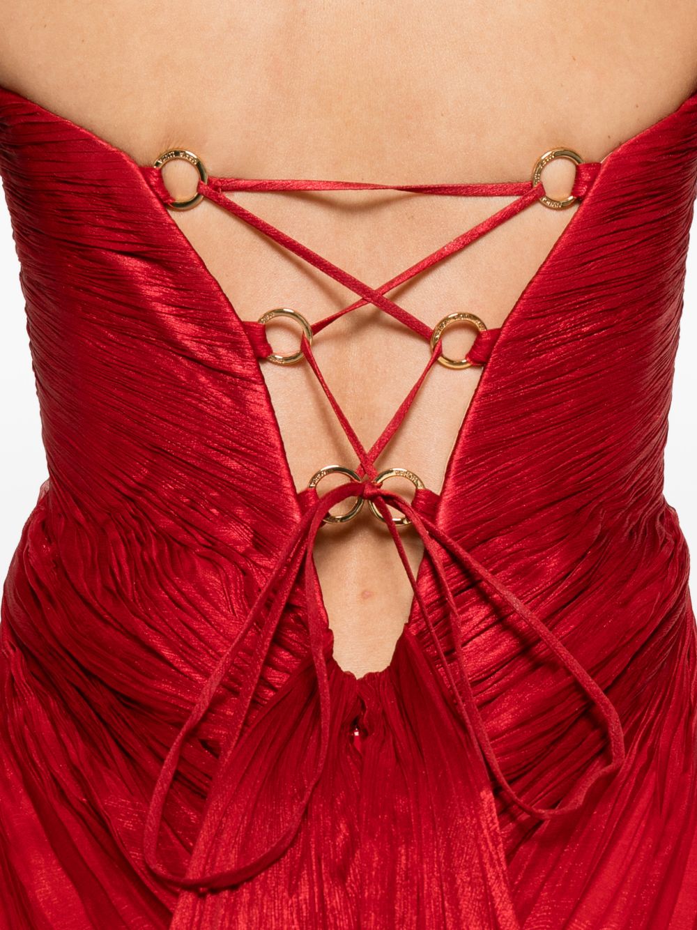 Abito lungo con dettaglio cut-out julietta in rosso Maria lucia hohan - donna 
