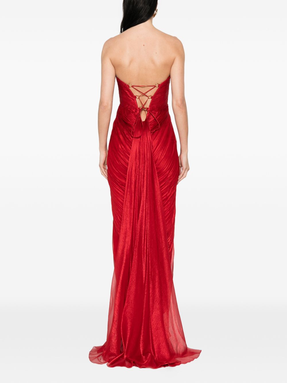 Abito lungo con dettaglio cut-out julietta in rosso Maria lucia hohan - donna 