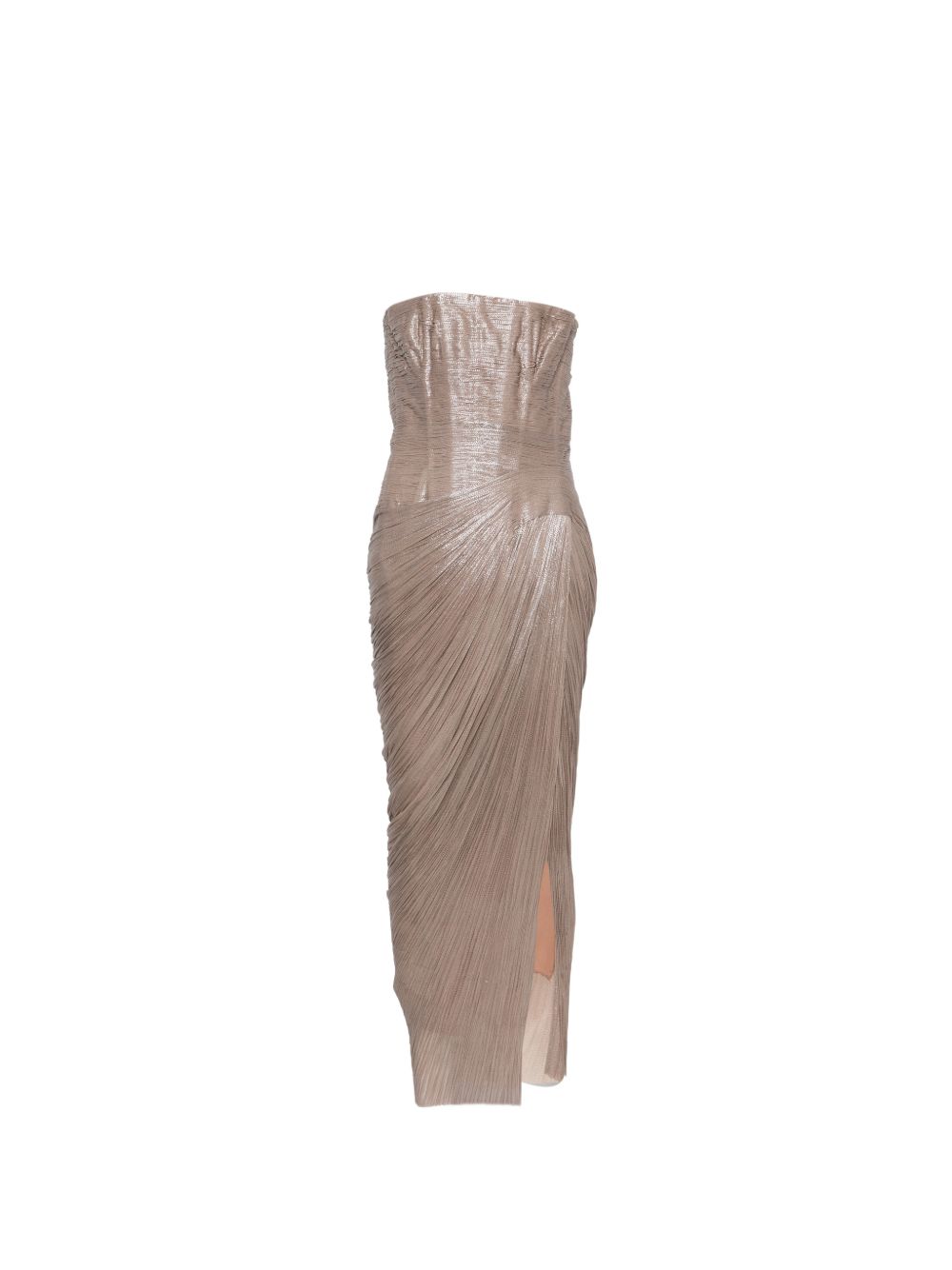 Abito midi senza spalline ruby in beige Maria lucia hohan - donna 
